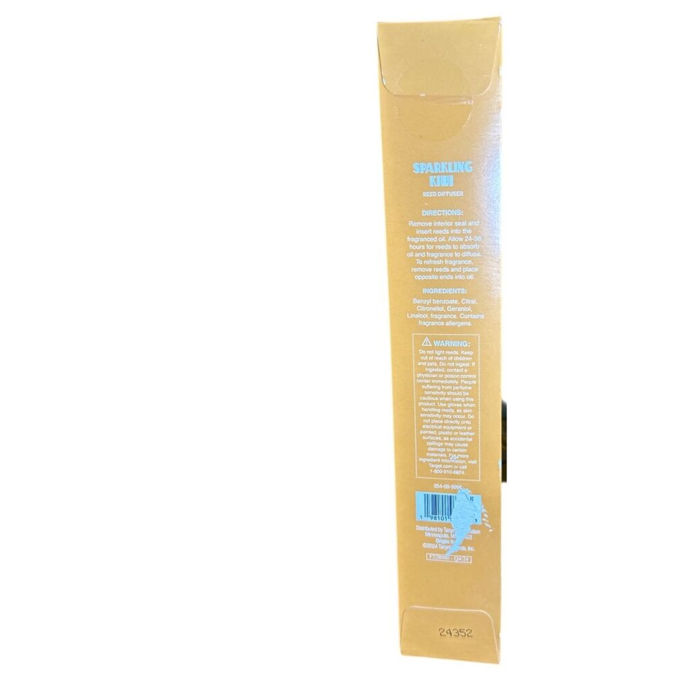 Sparkling Kiwi Reed Diffuser With 5 Reeds 5.07 Fl Oz (150ml) - Refreshing Home F - Picture 5 of 6